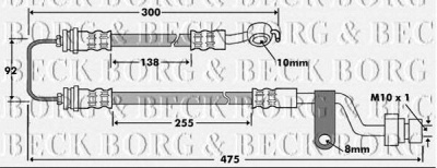 BORG & BECK bbh7467 -  Тормозной шланг